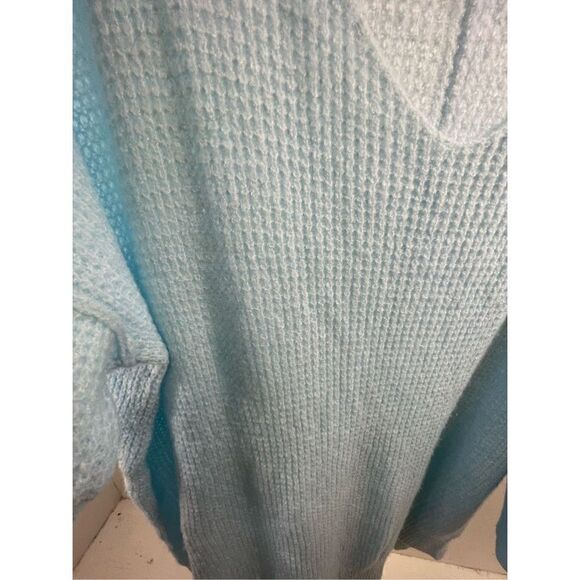 Intimately Free People NWT Cozy Ribbed Oversized Neon Sky Size M/L - Picture 4 of 9